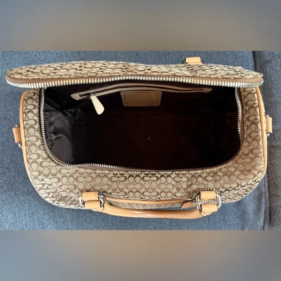 Coach Brown Signature Canvas Satchel (Authentic) - Picture 7 of 7
